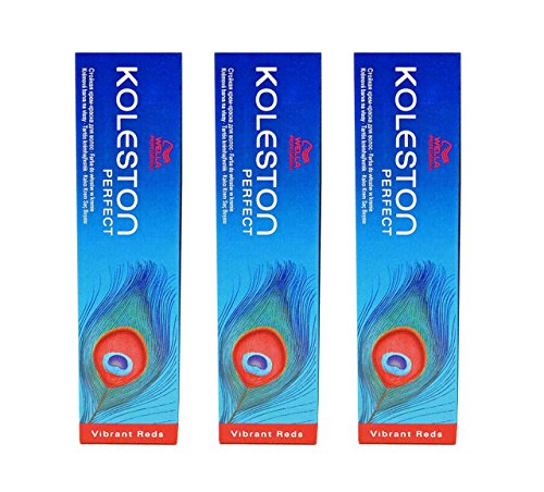 Pack 3x60ml tintes Koleston Perfect Wella nº6/45 rubio oscuro cobrizo caoba