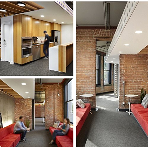 Pack 5x Panel Downlight LED redondo plano, 18W. Color Blanco Frío (6500K). 1600 Lumenes. Driver incluido.