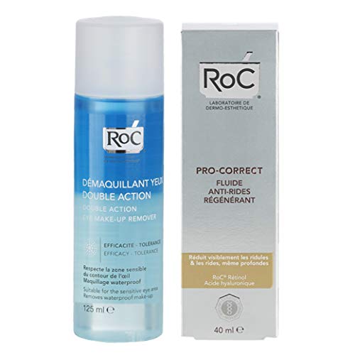 Pack Ahorro Roc Pro-Correct Fluido Anti-Arrugas + Desmaquillante de Ojos Bifásico