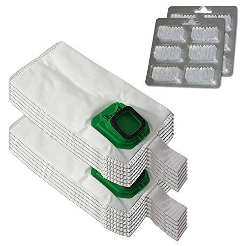 Pack de 12 bolsas y bolsitas () 12 Profumini duende Microfibra para aspiradora Vorwerk Kobold VK 140 150, VK140, VK150