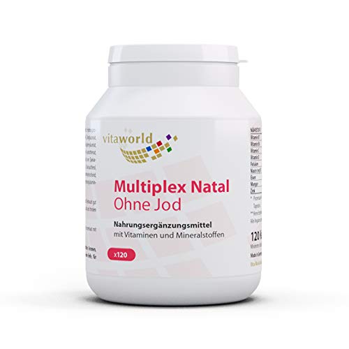Pack de 3 Complejo Multivitamínico Prenatal sin Yodo 3 x 120 Cápsulas Vegetales Vita World