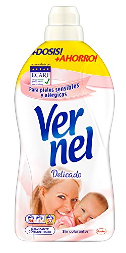 [Pack de 4] VERNEL Suavizante Concentrado Delicado Botella 57 lavados