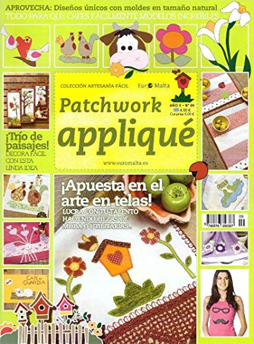 Pack Oferta 6 revistas Patchwork Applique + 1 tela 50 * 50 cm de regalo
