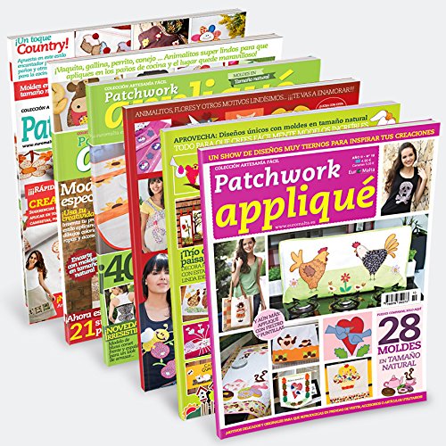 Pack Oferta 6 revistas Patchwork Applique + 1 tela 50 * 50 cm de regalo