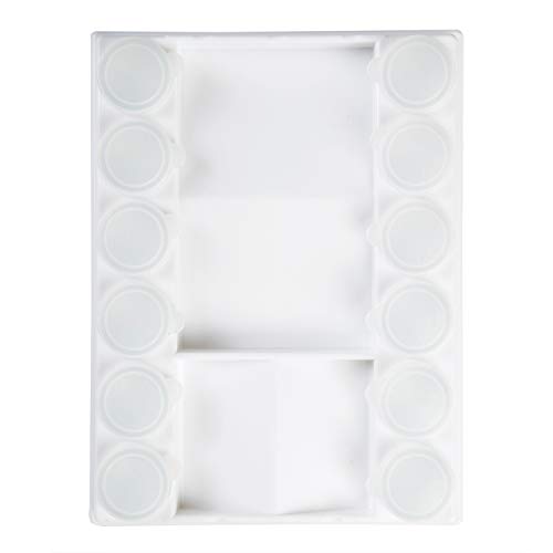 Paleta de 12 vasos sellados para contorno, paleta de pintura de artista de plástico Atworth con 12 tazas extraíbles