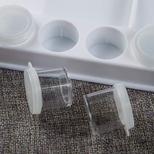 Paleta de 12 vasos sellados para contorno, paleta de pintura de artista de plástico Atworth con 12 tazas extraíbles