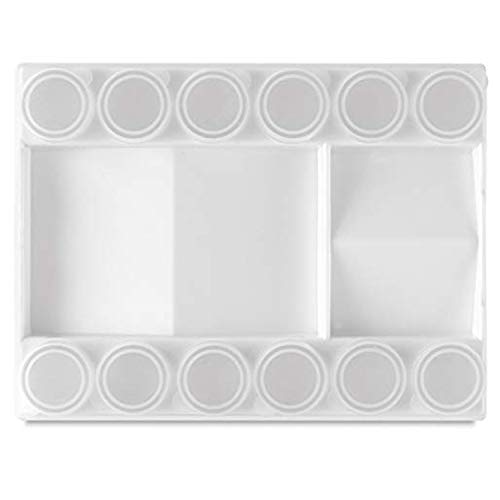 Paleta de 12 vasos sellados para contorno, paleta de pintura de artista de plástico Atworth con 12 tazas extraíbles