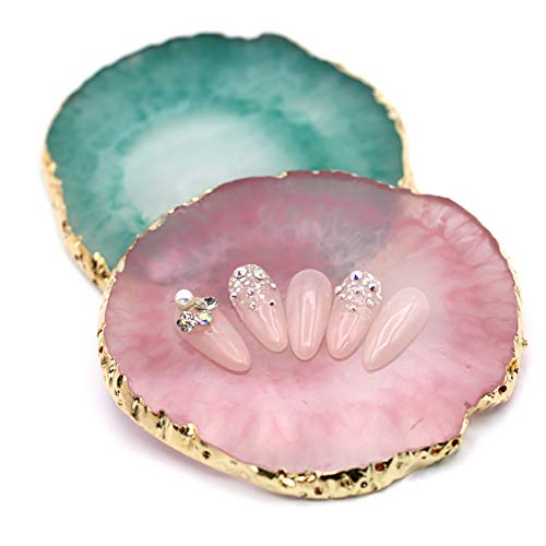 Paleta de arte de uñas, mezclador de maquillaje de resina, esmalte de uñas, placa de mezcla, dibujo de pintura, tabla de exhibición de manicura, No nulo, Rosa, Tamaño libre