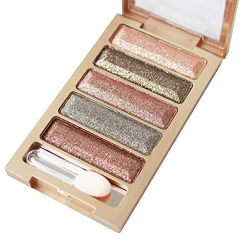 Paleta de Sombras de Ojos, WINWINTOM Nuevo 5 Colores Paleta de Sombras de Ojos con Maquillaje de Ojos de Brillo (Color_6)
