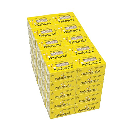 Palillo redondo enfundado en Celofan 5 cajas de 1.000 unidades cada una