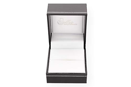 Palladium 950 - Anillo solitario de corte ovalado con diamante de 0,50 quilates (tamaño J 1/2)