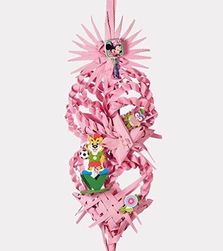 PALMA DOMINGO DE RAMOS/PALMA SEMANA SANTA/PALMA BLANCA/PALMAS Y PALMONES/Palma rosa mediana adornada