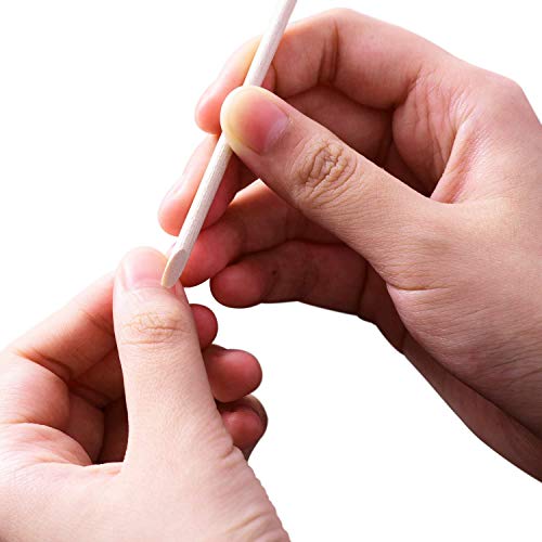 Palos de madera naranja para cutículas de color naranja, 100 unidades de 4.3in para empujador removedor de manicura, arte pedicura
