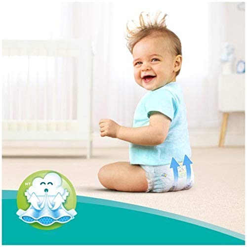 Pampers Baby-Dry - Pañales (tamaño 3, 100 unidades), diseño de bebé