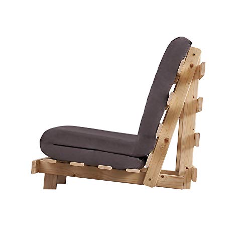 Panana - Sofá Palets con Estructura Madera Cojín Asiento y Respaldo Acolchado Completo Relax Inclinable Habitación Jardín Interior Terraza Balcón Arcón (Gris)