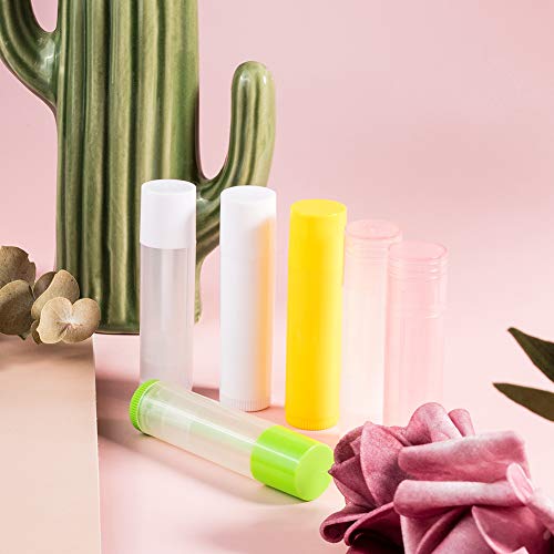 PandaHall Elite 90 Pcs DIY Botella Vacía para Lápiz Labial, Tubo Brillo Labial, Tubo Protector Labial, con Tapa, Color Mezclado, 67x15~16.6mm