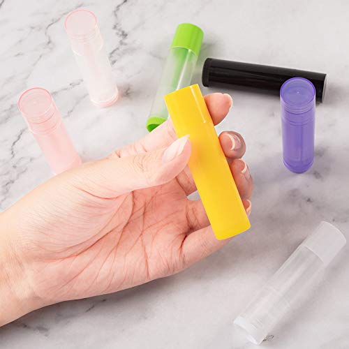 PandaHall Elite 90 Pcs DIY Botella Vacía para Lápiz Labial, Tubo Brillo Labial, Tubo Protector Labial, con Tapa, Color Mezclado, 67x15~16.6mm