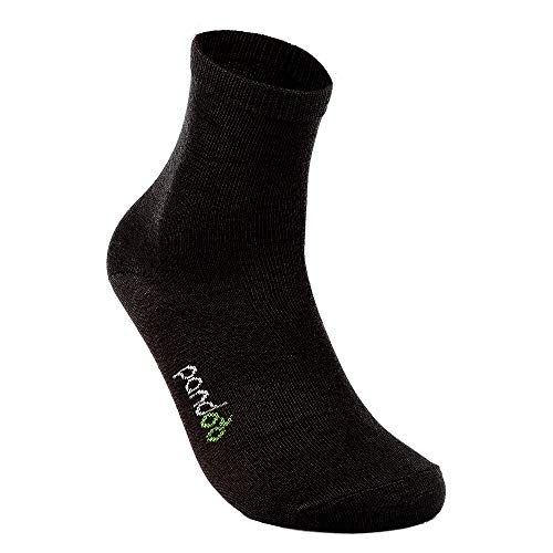 pandoo Paquete de 6 Calcetines Deportivos de bambú Unisex Deportes y Ocio - Transpirable, antitranspirante, Banda Confort sin Goma, Resistente a los olores y antibacteriana