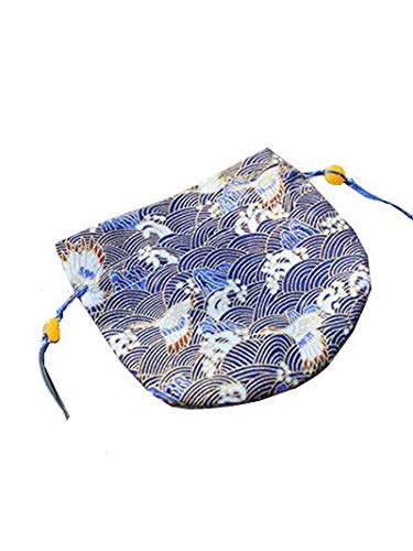 PANGUN 3Pcs Regalo Lazo Brocado Dorado Bolsita Bolsita Bordado Grabado Ukiyoe Sorteo Haz Bolsillo Bolso-Armada