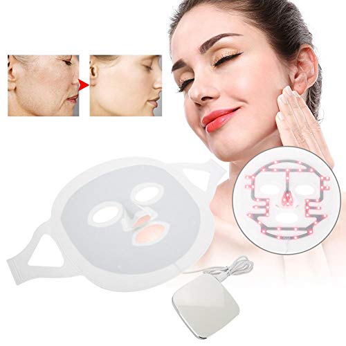 Pantalla facial de 3 colores LED, mascarilla de belleza rejuvenecedora, eliminación de arrugas faciales, cuidado facial, mascarilla de belleza para el cuidado de la piel, belleza antiarrugas antiarrug
