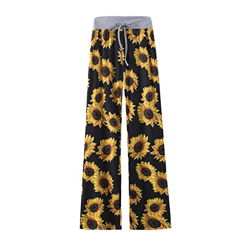 Pantalones Mujer Yoga Anchos Tallas Grandes Primavera PAOLIAN Pantalones Chandal Mujer Verano Deportivos Elasticos Cuadros Pantalones Cintura Alta Rectos Vestir Leopardo
