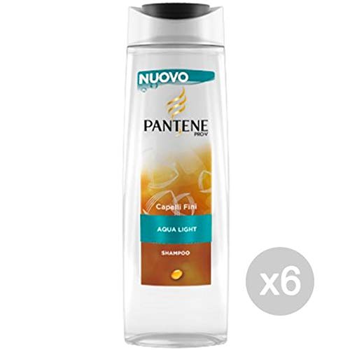 Pantene Mujeres Set 6 champú TRAD Aqua Light fini 250 Cuidado y Tratamiento del Cabello, Multicolor, única