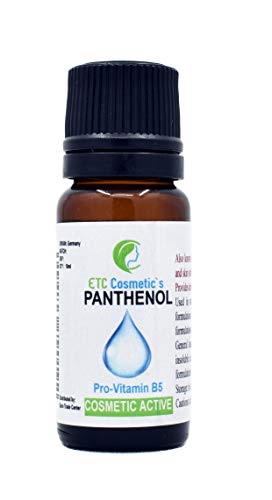 Pantenol serum 10 ml: utilizado en varias formulaciones cosméticas para el cuidado de la piel y el cabello, como cremas, lociones, leches corporales, formulaciones para después del sol, limpiadores