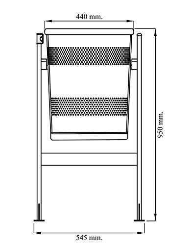 Papelera Exterior Circular de Hierro Barcelona