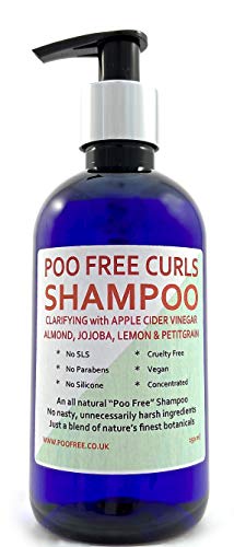 PARA CABELLO RIZADO - CHAMPÚ CLARIFICANTE - VINAGRE DE CIDRA DE MANZANA, ALMENDRA, JOJOBA Con LIMÓN Y PETITGRAIN - 250ml - por POO FREE. Sin sulfatos, sin parabenos, sin siliconas. Suave, concentrado