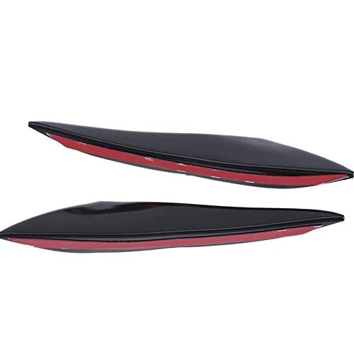 Paragolpes 6pcs del coche universal que labra los accesorios del tope delantero del labio de goma Fin Spoiler Splitter Canard Valence engomada de la fibra de carbono Negro ( Color : Carbon fiber )