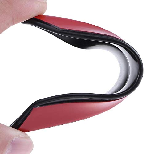 Paragolpes 6pcs del coche universal que labra los accesorios del tope delantero del labio de goma Fin Spoiler Splitter Canard Valence engomada de la fibra de carbono Negro ( Color : Carbon fiber )