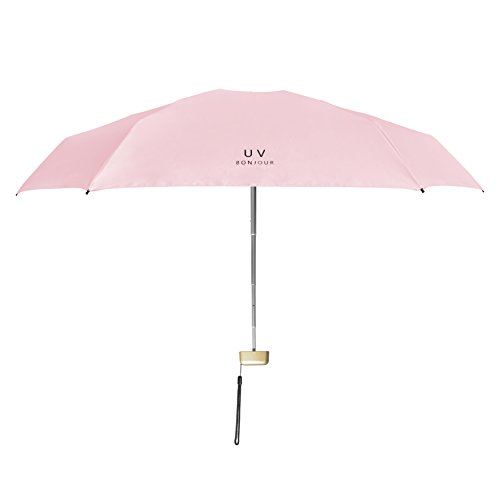 Paraguas Plegable de Viaje Compacto Sheng Xuan Ultraligero Mini Paraguas Sombrilla Prueba de Viento(95% De Resistencia UV) Paraguas Proteccion del Sol Mujer Chica a su Compañero íntimo(Rosa)