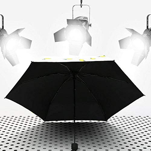 Paraguas Plegable langchao Parasol 50% de Descuento Paraguas Mini Verano Fruta Protector Solar Vinilo Ultra Ligero, Compacto y portátil Cereza 19 Pulgadas