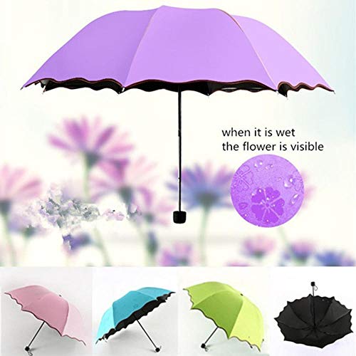 Paraguas Sun Rain para Mujer Parasol de luz Plana Parasol Plegable UV Mini Paraguas tamaño pequeño fácil de almacenar Parasol-07