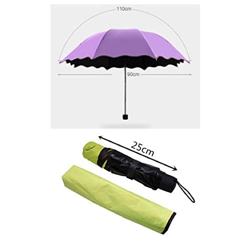 Paraguas Sun Rain para Mujer Parasol de luz Plana Parasol Plegable UV Mini Paraguas tamaño pequeño fácil de almacenar Parasol-07