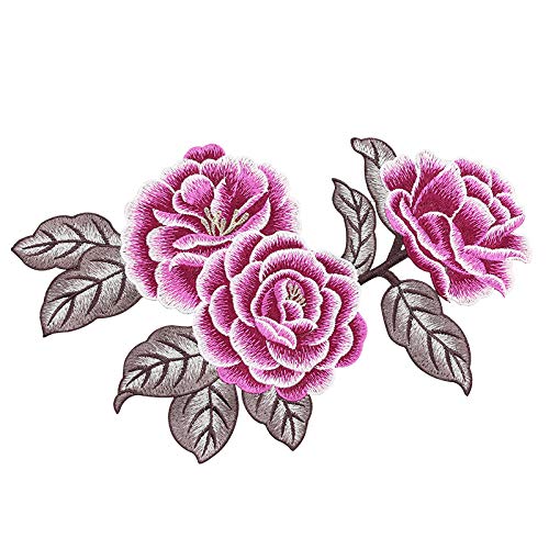 Parches para planchar/Patch Sticker,Se usa para decorar o reparar jeans,chaquetas,mochilas y zapatos de camisetas, peonía 6 piezas