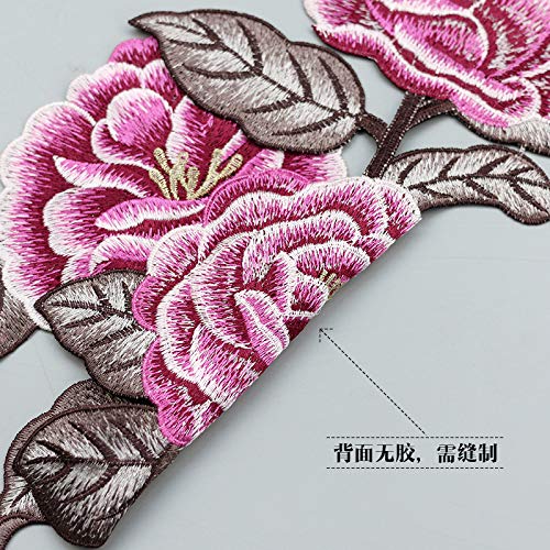 Parches para planchar/Patch Sticker,Se usa para decorar o reparar jeans,chaquetas,mochilas y zapatos de camisetas, peonía 6 piezas