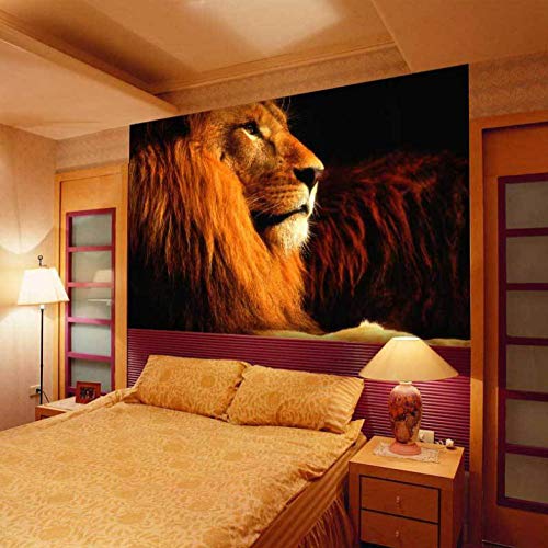Pared Decoracion Papel pintado decorativo inconsútil no tejido del león para el restaurante del dormitorio de la sala de estar 350cm(W) x250cm(H)-7 Stripes