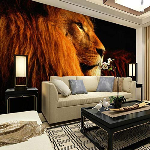 Pared Decoracion Papel pintado decorativo inconsútil no tejido del león para el restaurante del dormitorio de la sala de estar 350cm(W) x250cm(H)-7 Stripes