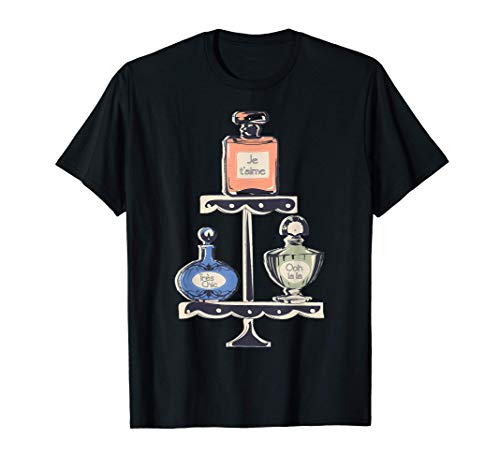 Paris Eau de Parfum Frascos de perfume Souvenir Francés Camiseta