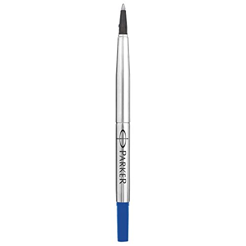 Parker 1950327 - Recambio para bolígrafo roller de punta mediana, azul, paquete de 2