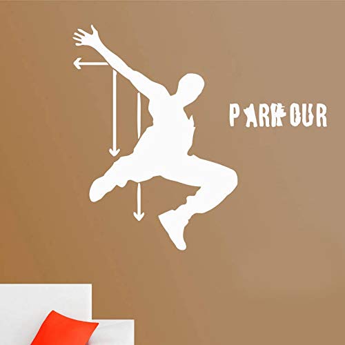 Parkour Street Sport calcomanía de pared vinilo arte decoración del hogar para habitación de niños decoración de dormitorio adhesivo de pared Interior extraíble Mural 84 * 94cm
