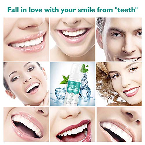 Pasta de dientes para blanquear los dientes, 2 paquetes de pasta de dientes de bicarbonato de sodio, espuma de espuma ultrafina para limpiar profundamente las encías(2 x 60 ml)