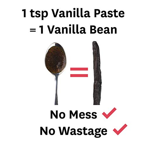 Pasta de Granos de Vainilla, 65g - Perfecta para hornear, Vainilla pura seleccionada a mano y de origen ético de Polinesia (Pure Vanilla Bean Paste)