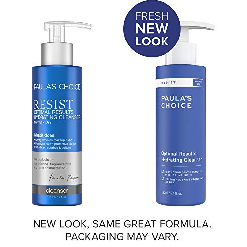 Paula's Choice Resist Antiedad Crema Limpiador Facial - Limpieza el Maquillaje y Hidrata la Piel Seca - con Glicerina - Pieles Normales a Secas - 190 ml