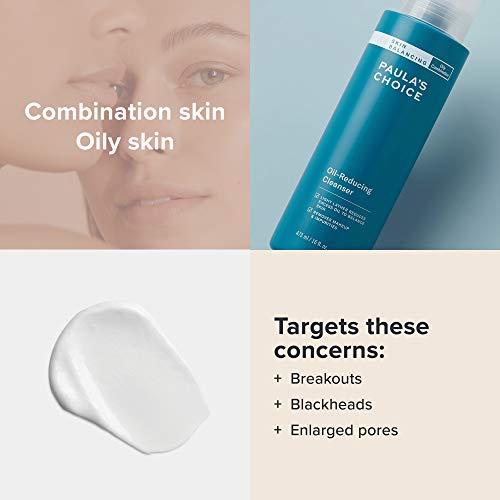 Paula's Choice Skin Balancing Limpiador Facial - Espuma Limpiadora Elimina el Sebo, Poros y Limpieza el Maquillaje - con Aloe Vera & Glicerina - Pieles Mixtas a Grasas - 473 ml