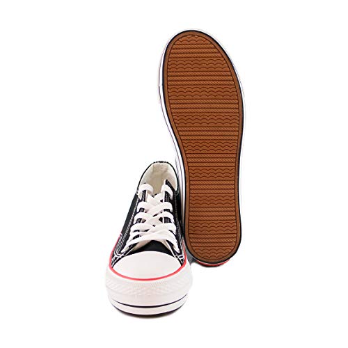 PAYMA - Zapatillas Botas de Lona para Mujer y Hombre. Bambas Playeras de Deporte Casual Caminar. Piso Doble y Sencillo. Negras Blancas Rojas