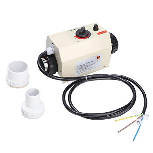 Pbzydu Termostato de Calentador de Piscina de 3KW, Mini termostato de Calentador de Agua a Prueba de Agua para bañera de hidromasaje(UE)
