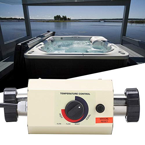 Pbzydu Termostato de Calentador de Piscina de 3KW, Mini termostato de Calentador de Agua a Prueba de Agua para bañera de hidromasaje(UE)