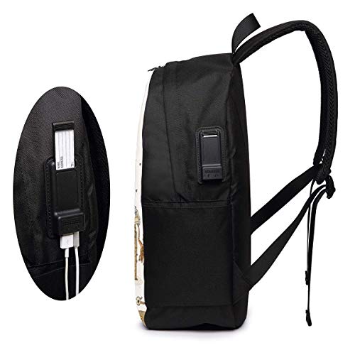 PCYN Alice in Chains Mochila para computadora portátil, Mochilas Extra Grandes con Puerto de Carga USB, Mochila para computadora de Viaje para Unisex, Mochila Escolar universitaria Resistente al Agua